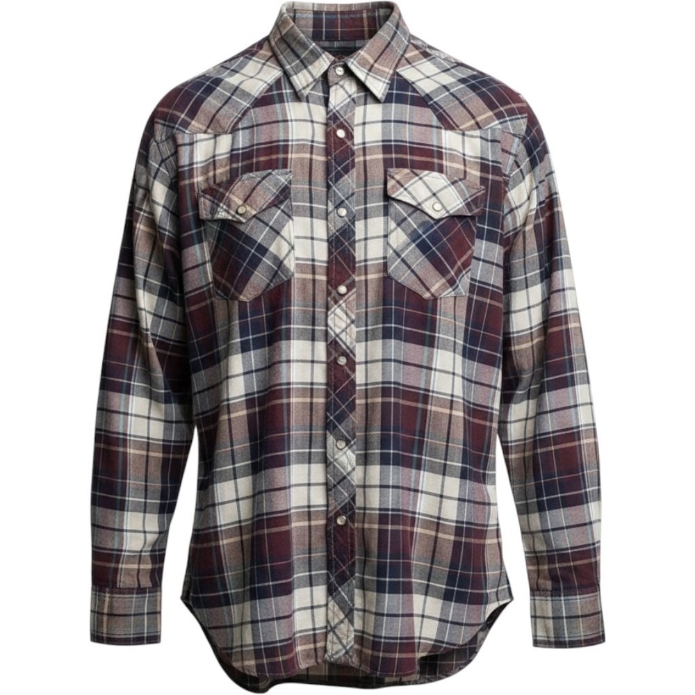 Rock Creek Ranch Western Shirt Mens XL Plaid Pearl Snap Cowboy 24" P2P
